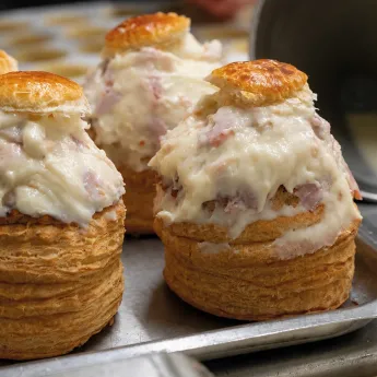 2 Bouchées au poulet rôti et jambon maison