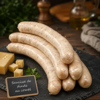 6 Saucisses de dinde au Comté