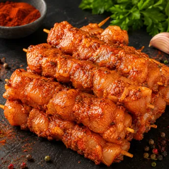 6 Brochettes de poulet marinées au paprika